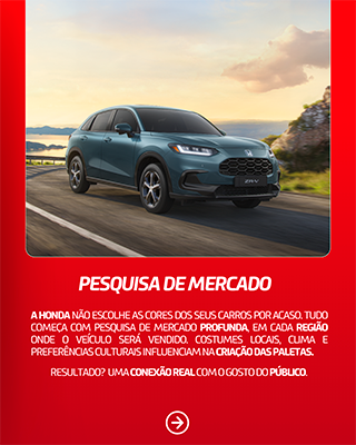 Cores e tendências: como a Honda define a paleta de seus carros com pesquisa de mercado